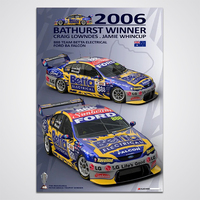 Lowndes &amp; Whincup 2006 Supercheap Auto Bathurst 1000 Winners 888 Ford BA Falcon Print Poster