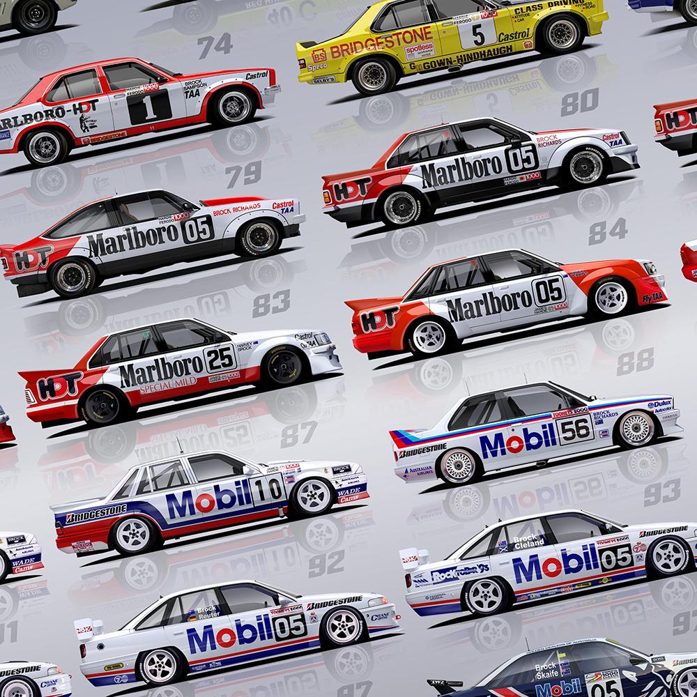 Cars of the King Limited Edition Print "505 Pieces" | Tuff Touring Cars